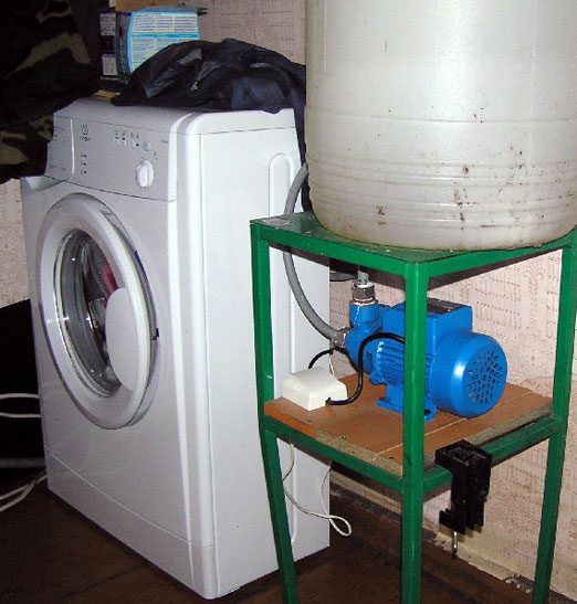 как подключить стиральную машину-автомат на даче через насос
