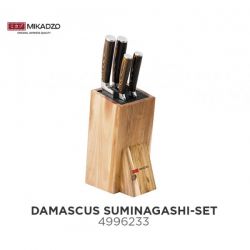 Набор ножей Damascus SUMINAGASHI + подставка