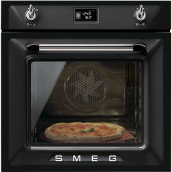 SMEG SFP6925NPZE1 Серия Victoria  Духовой шкаф с функцией пиролиза, Чёрный, функция «Пицца», 60 см