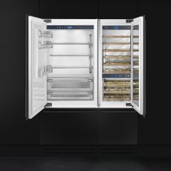 SMEG WI66RS  Винный холодильник встраиваемый, Высота - 205 см., Ширина - 60 см.