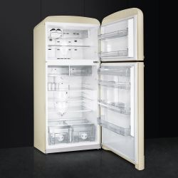 SMEG FAB50P Холодильник, кремовый , серебристая фурнитура, петли справа