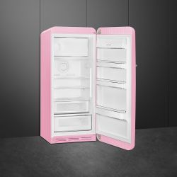 SMEG FAB28RPK5 Отдельностоящий однодверный холодильник, стиль 50-х годов, 60 см. Цвет - розовый