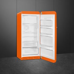 SMEG FAB28ROR5  однодверный холодильник, стиль 50-х годов, 60 см. Цвет - оранжевый