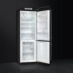 SMEG FAB32RNEN1 Отдельностоящий двухдверный холодильник, 60 см, Цвет - Чёрный, петли справа