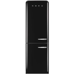 SMEG FAB32LNEN1 Отдельностоящий двухдверный холодильник, 60 см, Цвет - Чёрный, петли слева