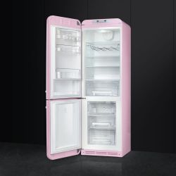 SMEG FAB32LRON1 Отдельностоящий двухдверный холодильник, 60 см, Цвет - розовый, петли слева