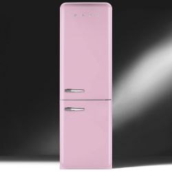 SMEG FAB32RRON1 Отдельностоящий двухдверный холодильник, 60 см, Цвет - розовый, петли справа