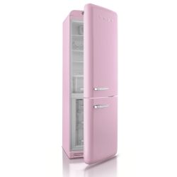 SMEG FAB32RRON1 Отдельностоящий двухдверный холодильник, 60 см, Цвет - розовый, петли справа