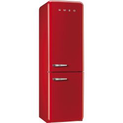 SMEG FAB32RRN1 Отдельностоящий двухдверный холодильник, 60 см, Цвет - красный, петли справа