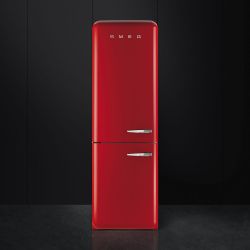 SMEG FAB32LRN1 Отдельностоящий двухдверный холодильник, 60 см, Цвет - красный, петли слева