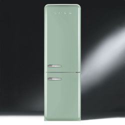 SMEG FAB32RVN1 Отдельностоящий двухдверный холодильник, 60 см, Цвет - светло-зелёный, петли справа