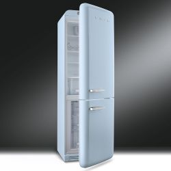 SMEG FAB32RAZN1 Отдельностоящий двухдверный холодильник, 60 см, Цвет - голубой, петли справа