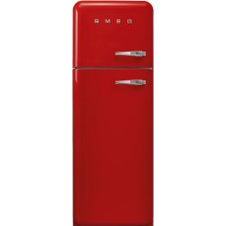 SMEG FAB30LRD3 Отдельностоящий двухдверный холодильник, 60 см, Цвет - красный, петли слева