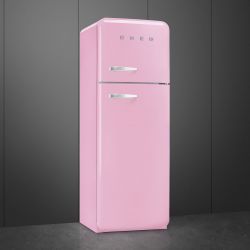 SMEG FAB30RPK3 Отдельностоящий двухдверный холодильник, 60 см, Цвет - розовый, петли справа