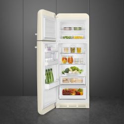 SMEG FAB30LCR3 Отдельностоящий двухдверный холодильник, 60 см, Цвет - кремовый, петли слева