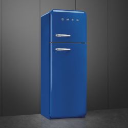 SMEG FAB30RBE5 Отдельностоящий двухдверный холодильник, 60 см, Цвет - синий, петли справа