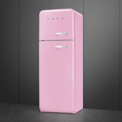 SMEG  FAB30LPK3 Отдельностоящий двухдверный холодильник, 60 см, Цвет - розовый, петли слева