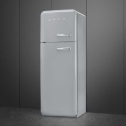 SMEG FAB30LSV3 Отдельностоящий двухдверный холодильник, 60 см, Цвет - серебристый, петли слева