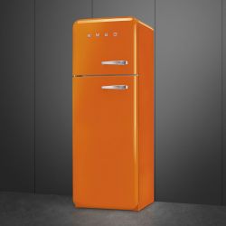 SMEG FAB30LOR3 Отдельностоящий двухдверный холодильник, 60 см, Цвет - оранжевый, петли слева