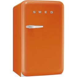 SMEG FAB10ROR2 Отдельностоящий однодверный холодильник, стиль 50-х годов, 54,3 см. Цвет - оранжевый, петли справа.