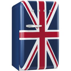 SMEG FAB10RDUJ2 Отдельностоящий однодверный холодильник, стиль 50-х годов, 54,3 см. Цвет - Британский флаг, петли справа