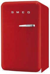 SMEG FAB10LRD2 Отдельностоящий однодверный холодильник, стиль 50-х годов, 54,3 см. Цвет - красный, петли слева