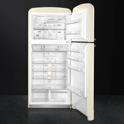SMEG FAB50RCRB Холодильник, кремовый, латунная фурнитура, петли справа. Энергопотребление А++( 300 кВт/год)
