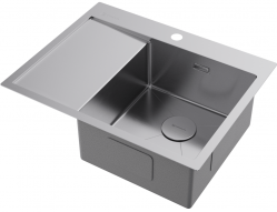 Кухонная мойка Omoikiri  Akisame 65-IN-R чаша справа  Монтаж - заподлицо/накладная