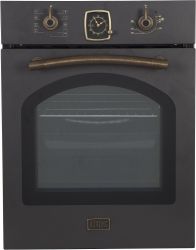 KORTING OKB 4941 CRN Духовой шкаф в ретро-дизайне, ширина 45 см., цвет - черный; цвет ручек - бронза