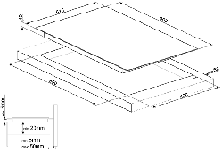 SMEG  SE395ETB Cтеклокерамическая варочная поверхность, 90 см, скошенный край