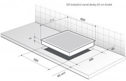 De Dietrich DPI7670XU Индукционная варочная поверхность, ширина - 65 см. возможность установки вровень со столешницей. пр-во Франция