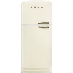 SMEG FAB50LCRB Холодильник Кремовый , латунная фурнитура, петли слева