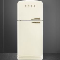 SMEG FAB50LCRB Холодильник Кремовый , латунная фурнитура, петли слева