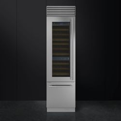 SMEG WF366LDX Винный холодильник отдельностоящий, Морозильное отделение с камерой Multizone, 60 см, нержавеющая сталь, обработка против отпечатков пальцев.