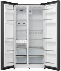 KORTING KNFS 91797 GN Холодильник Side-By-Side, Высота - 179 см. Ширина 89,5 см, А+, cенсорное упр. Full NO FROST, цвет - чёрное стекло
