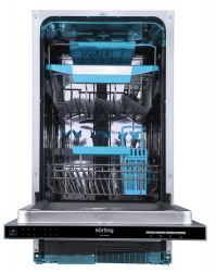 Korting KDI 45340 Посудомоечная машина, Ширина - 45 см., А+/A/A, электронное управление, 6 программ, 10 компл., Третья мини-корзина