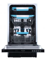 Korting KDI 45570 Посудомоечная машина, Ширина - 45 см., А++/A/A, электронное управление LED дисплей, 8 программ, 10 компл., Третья корзина для столовых приборов