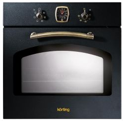 KORTING OKB 460 RN дизайн Calabria  Духовой шкаф, 6 режимов нагрева, цвет -чёрный; цвет ручек - бронза