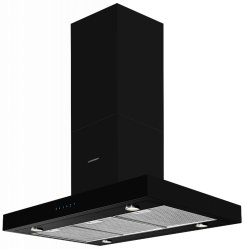 Kuppersberg DUDL 8 GB Островная вытяжка, ширина 90, 850 м3/час, электронное сенсорное управление, цвет нержавеющая сталь/панель черное стекло