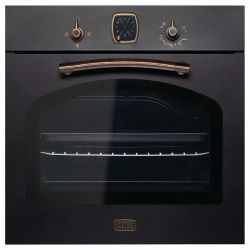 KORTING OGG 741 CRN  Газовый духовой шкаф в ретро-дизайне с газовым грилем, конвекция, газ-контроль, цвет - черный; цвет ручек - бронза