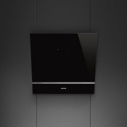 SMEG KV26N Вытяжка настенная, серия Linea 60 см, черное стекло + нержавеющая сталь