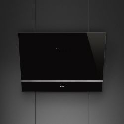 SMEG KV28N Вытяжка настенная, серия Linea 80 см, черное стекло + нержавеющая сталь