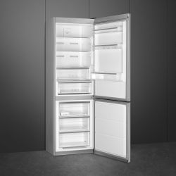 SMEG FC18EN4AX Отдельностоящий двухдверный холодильник, 60 см, высота 186 см. No-Frost, нержавеющая сталь