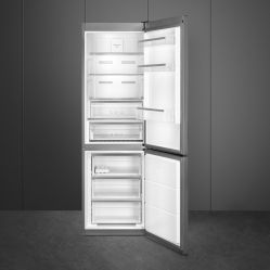 SMEG FC18EN4AX Отдельностоящий двухдверный холодильник, 60 см, высота 186 см. No-Frost, нержавеющая сталь