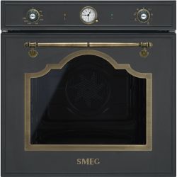 SMEG SF67C1DAO Серия Cortina, Духовой шкаф, 60 см, 9 функций, антрацит, латунная фурнитура