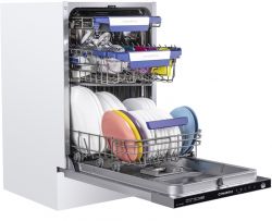 MAUNFELD MLP-08IMROI Посудомоечная машина c инвертором и авто-открыванием 45 см.
