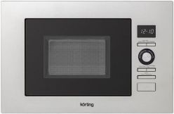 KORTING KMI 720 X  Встраиваемая микроволновая печь с грилем, панель: нержавеющая сталь+стекло объем печи: 20 л., ниша встраивания (ВхШхГ), мм: 380х560х340