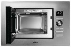 KORTING KMI 720 X  Встраиваемая микроволновая печь с грилем, панель: нержавеющая сталь+стекло объем печи: 20 л., ниша встраивания (ВхШхГ), мм: 380х560х340