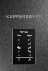 Kuppersberg NRV 192 X Двухкамерный холодильник, ширина - 70 см., высота - 192 см.  Система NoFrost, цвет: Тёмный металл
