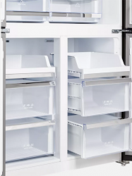 KUPPERSBERG NFFD 183 BKG холодильник Side by Side, Инверторный компрессор, Габариты (ВхШxГ): 1830х911X706 мм Цвет - Черный перламутр/стекло